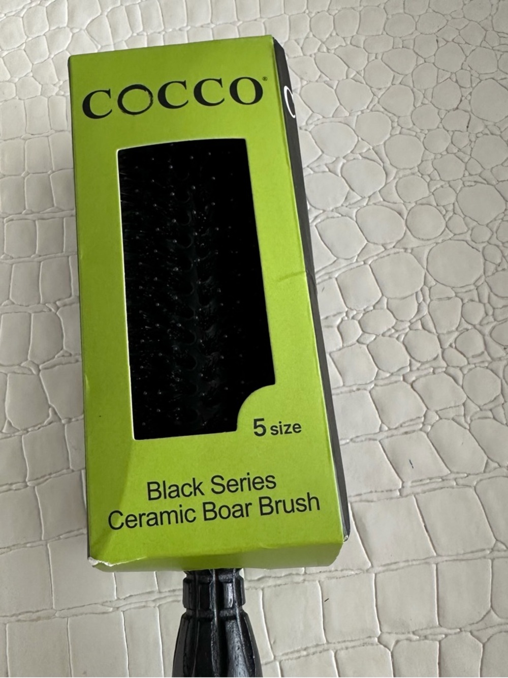 COCCO Black Series Round Ceramic Boar Brush Volumizing Hair Brush Size 5 #UC8-5